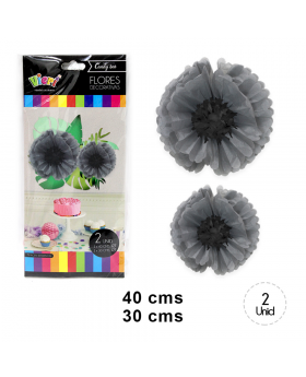 FLOR DECORATIVA PAPEL SILVER SET2U /240