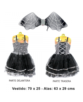 VESTIDO CON ALA HALLOWEEN/60