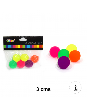 ST PELOTA SALTARINA NEON X6PCS/100