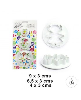 CORTADOR GALLETA FIGURA NIÑA SET3U /240