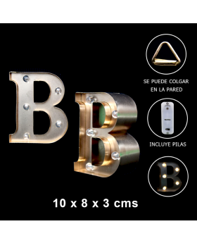 LETRA LED B COLOR COLD 10x8x3CM /60