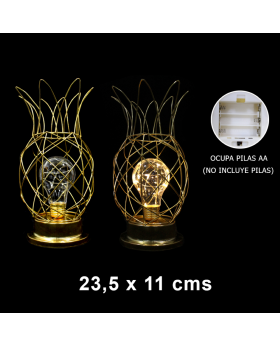LAMPARA PIÑA LED GOLD/24