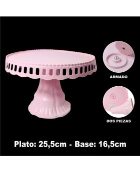 PEDESTAL CANDY BAR ROSADO CHICO /48