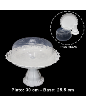PEDESTAL CON TAPA MEDIANO BLANCO/48