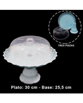 PEDESTAL CON TAPA MEDIANO CELESTE/48