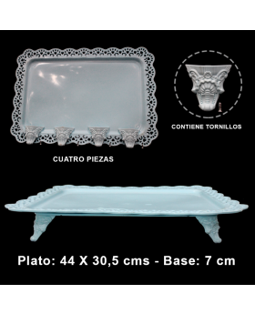 BANDEJA RECTAN. PATAS CANDY BAR ROSA /48