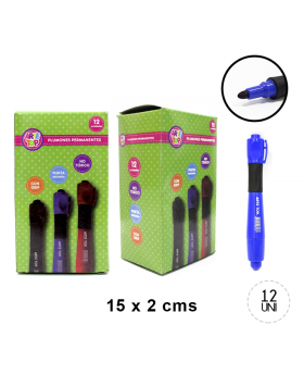 PLUMON PERMANENTE CON GRIP AZUL/720