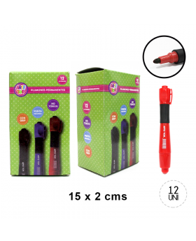 PLUMON PERMANENTE CON GRIP ROJO/720