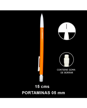 PORTAMINAS 0,5MM NARANJA SET100U /20