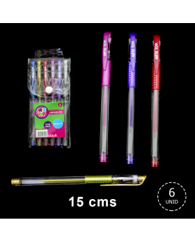 LAPIZ GEL METALICO 6 COLORES /288