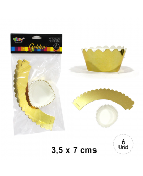 SET PORTA CUPCAKE CON FUNDA GOLD/160