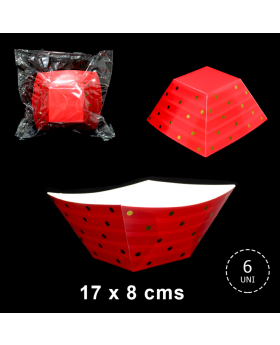 CAJAS SNACK CUAD X6 ROJO
