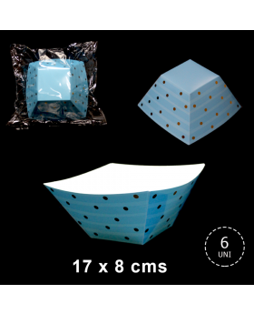 CAJAS SNACK CUAD X6 CELESTE