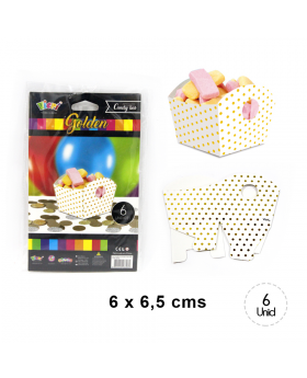 ST 6UN CAJA CH. ABIERTA DULCES BLANCO POLKA GOLDEN
