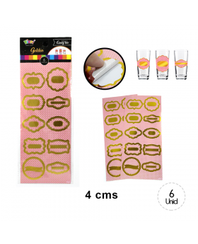 ADH. DECORATIVO ROSA POLKA GOLDEN/480