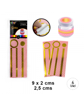 ADH. FRASCO CH. RED. ROSA POLKA GOLDEN/1248