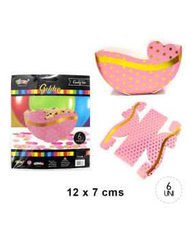BOWL FRUTAS ROSA POLKA GOLDEN /120