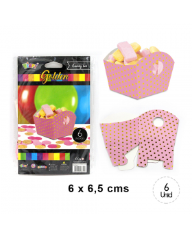 CAJA CH. ABIE. DULCES FOR. ROSA POLKA GOLDEN/480