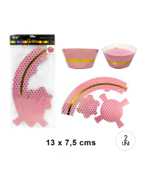 ST 2UN SOPORTE MEDIANO ROSA POLKAGOLDEN/360