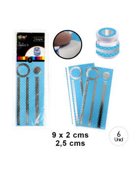 ADH. FRASCO CH. RED. CELESTE POLKA SILVER/1248