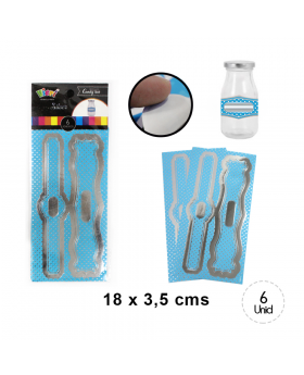 ETI. BOTELLA VIDRIO 200ML CELESTE POLKA SIVLER/612