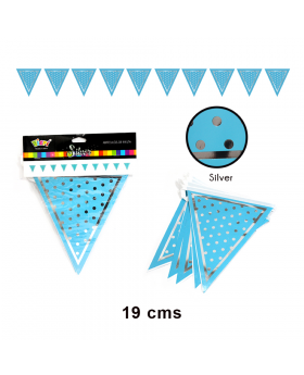 BANNER TRIANG. CELESTE POLKA SILVER/240