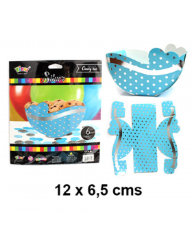 BOWL FRUTAS CELESTE POLKA SILVER SET6U /120