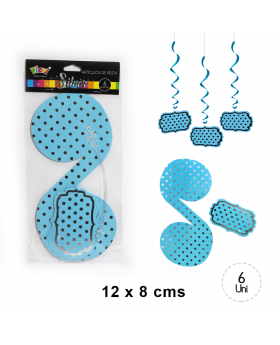 DECO COLGANTE CELESTE POLKA SILVER