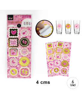 ADH. DECORATIVO BABY NINA ROSADO GOLDEN/480