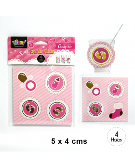 ADHESIVO 3D BABY NINA ROSADO GOLDEN / 840