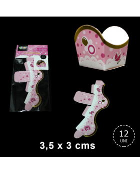 ST 12UN CAJ MINI BOMBONES BABY NIÑA ROSADO GOLD/28