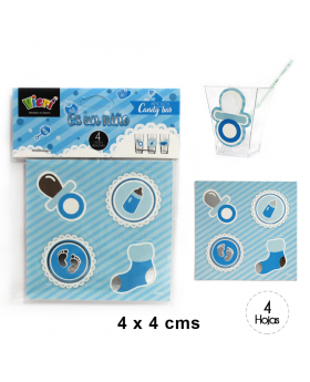 ADHESIVO 3D BABY NINO CELESTE SILVER / 840