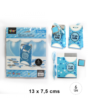 BOLSA CARTON CON CINTA BABY NINO CELESTE SILVER