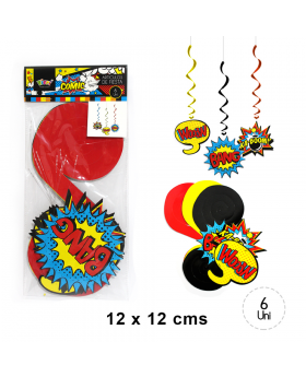 ST 6UN KIT DECO COLGANTE COMIC/ 120