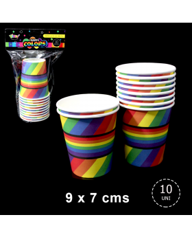 SET 10 VASO HAPPY COLOR/180