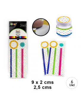 ADH. FRASCO CHICO REDONDO POLKA COLORES/1248