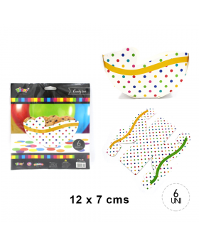 BOWL FRUTAS POLKA COLORES SET6U /120