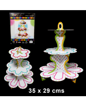 STAND CUPCAKE POLKA COLORES/60