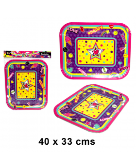 BANDEJA RECTANGULAR GRANDE UNICORN 40x33CM /132