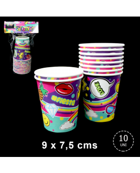 ST 10 VASOS UNICORNIO/180