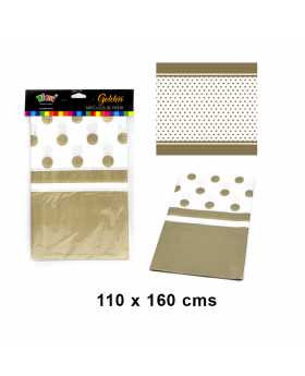 MANTEL BLANCO POLKA GOLDEN 160x110CM /100