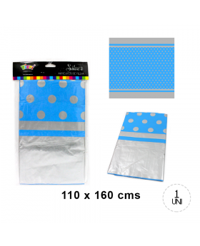 MANTEL CELESTE POLKA SILVER 160x110CM /100
