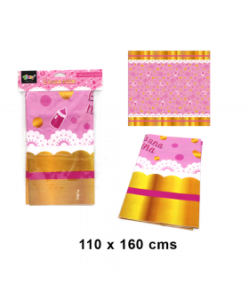 MANTEL BABY NINA ROSADO GOLDEN 160x110CM /100