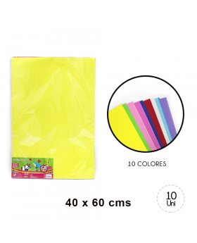 GOMA EVA LISA 10 COLORES 40x60CM SET10U /20