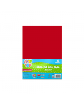 GOMA EVA LISA 20x30 ROJO 10PCS/100