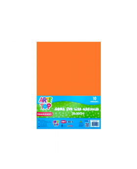 GOMA EVA LISA 20x30 NARANJA 10 PCS/100