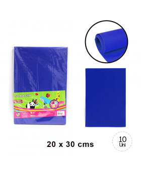 GOMA EVA LISA AZUL 20x30CM SET10U /100