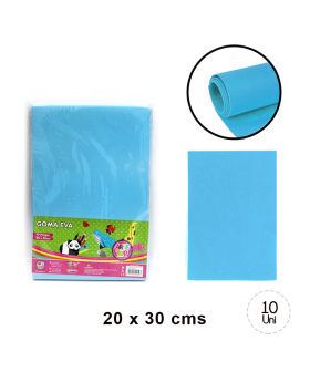 GOMA EVA LISA CELESTE 20x30CM SET10U /100