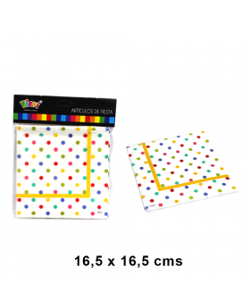 SERVILLETA POLKA COLORES SET12U /200