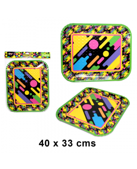 BANDEJA RECTANGULAR GRANDE NEON /132